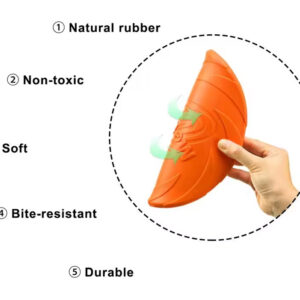 OUZEY Bite Resistant Flying Disc Toys For Dog Multifunction Pet Puppy Training Toys Outdoor Interactive Game Pet Dogs Products