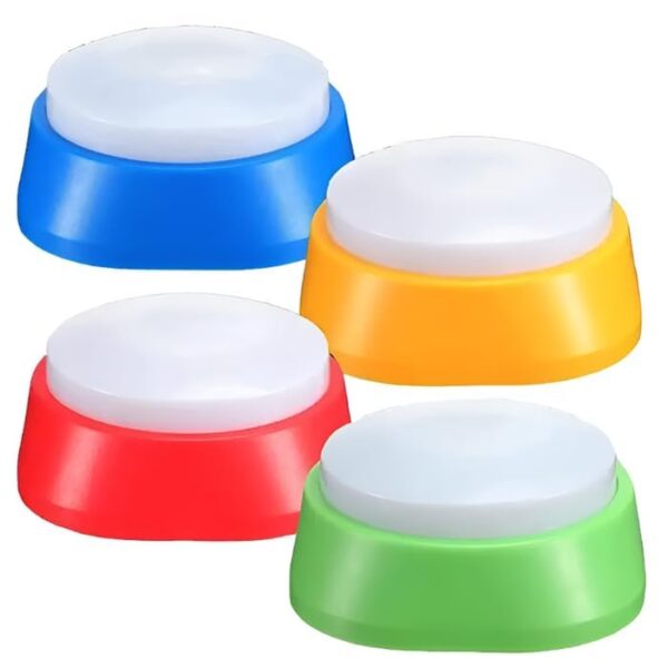 Pet Communication Buttons – 30-Second Recordable Training Buzzers (Set of 3 – Blue, Orange, Yellow) - Image 2